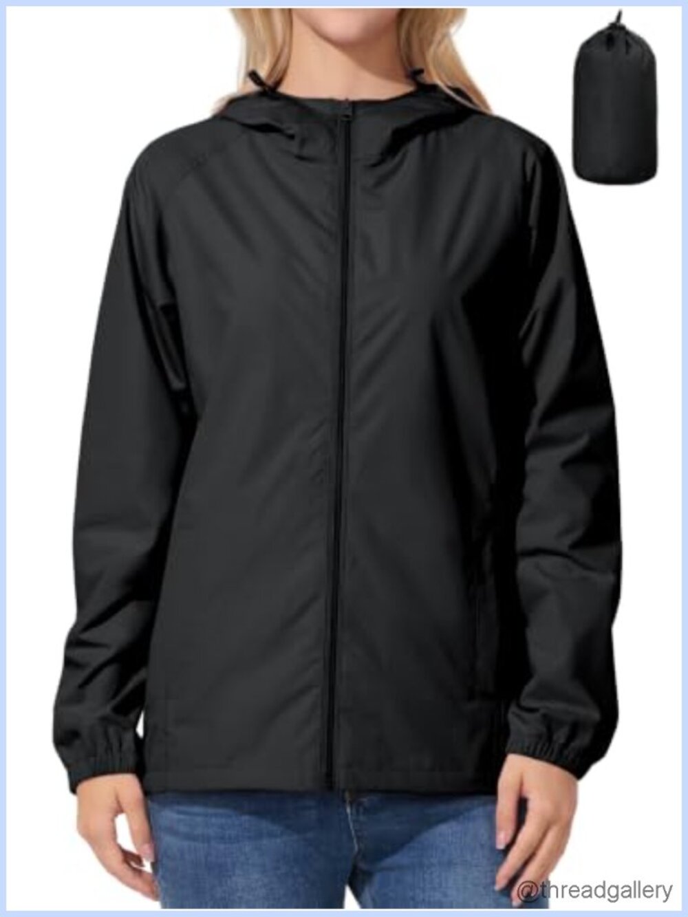 Womens Waterproof Lightweight Packable Rain Jacket Windbreaker